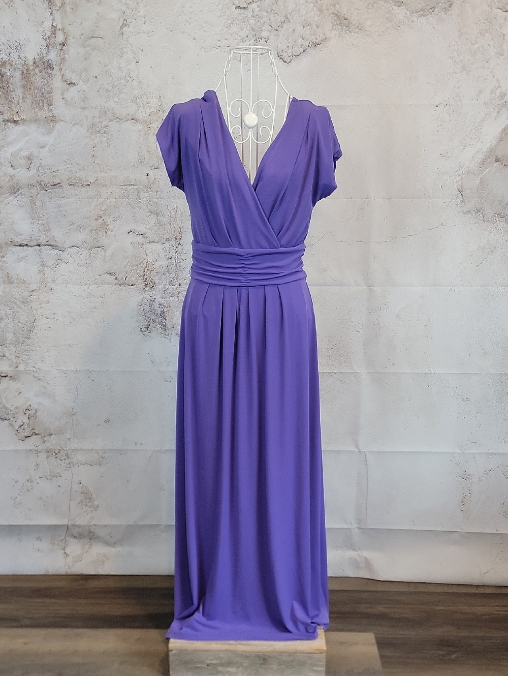 IMAN Violet Purple Maxi Dress Womens Size S